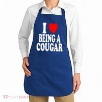 I Heart (Love) Being A Cougar Hot Older Gift Apron thumb 2