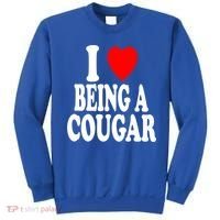 I Heart (Love) Being A Cougar Hot Older Gift Sweatshirt thumb 0