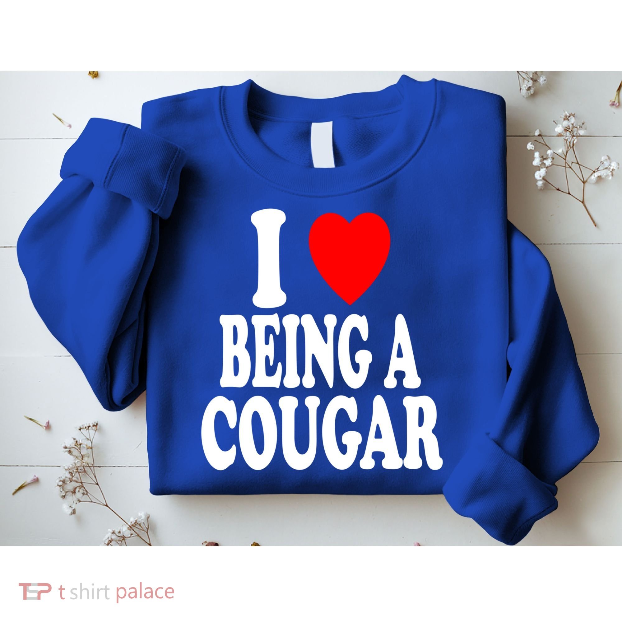 I Heart (Love) Being A Cougar Hot Older Gift Sweatshirt