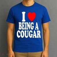 I Heart (Love) Being A Cougar Hot Older Gift T-Shirt thumb 3