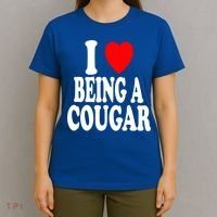 I Heart (Love) Being A Cougar Hot Older Gift T-Shirt thumb 4
