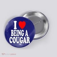 I Heart (Love) Being A Cougar Hot Older Gift Button thumb 0