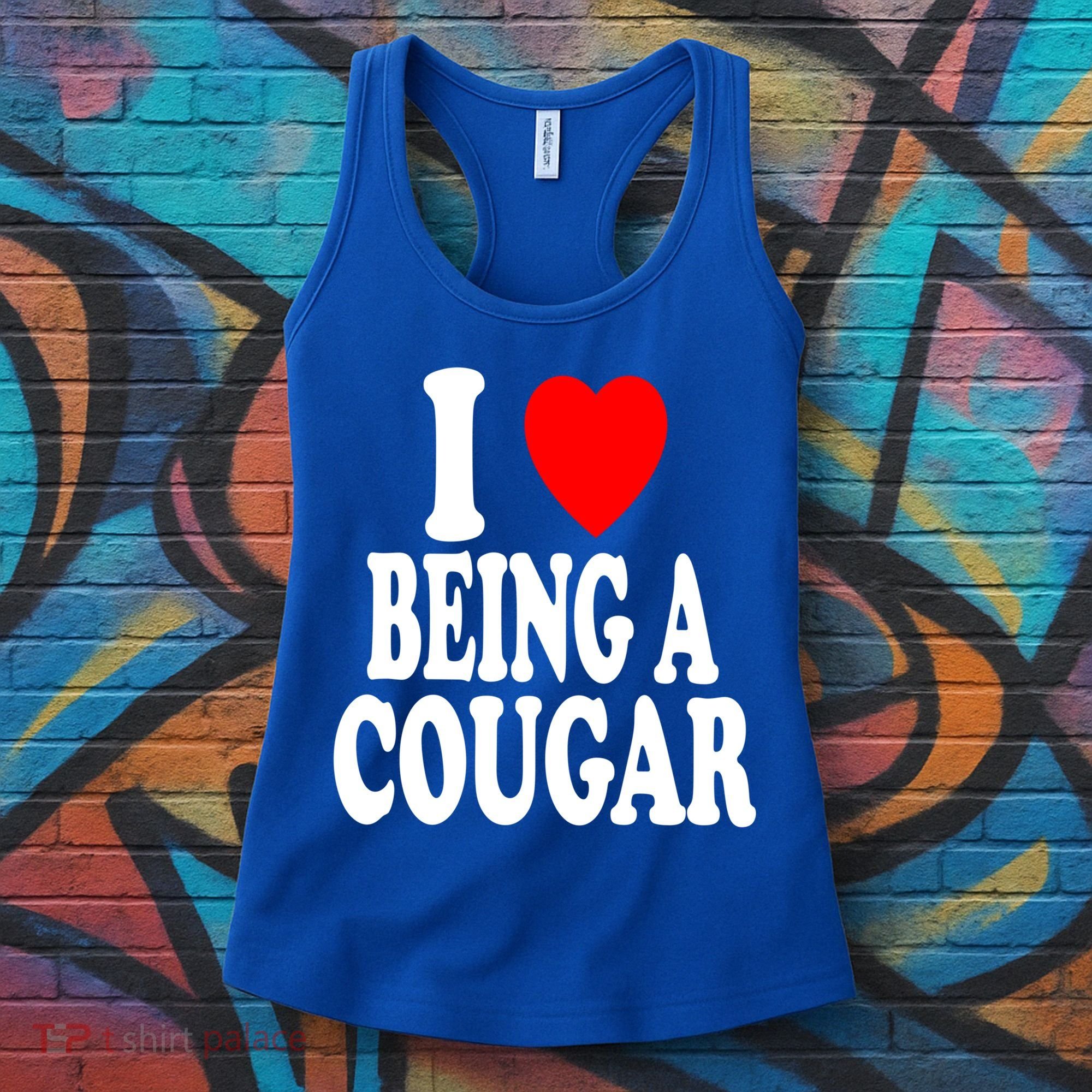 I Heart (Love) Being A Cougar Hot Older Gift Women's Tank Top