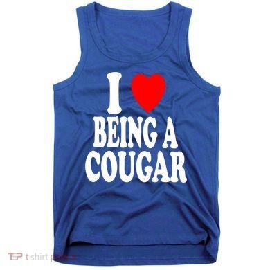 I Heart (Love) Being A Cougar Hot Older Gift Tank Top