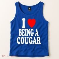 I Heart (Love) Being A Cougar Hot Older Gift Tank Top thumb 2