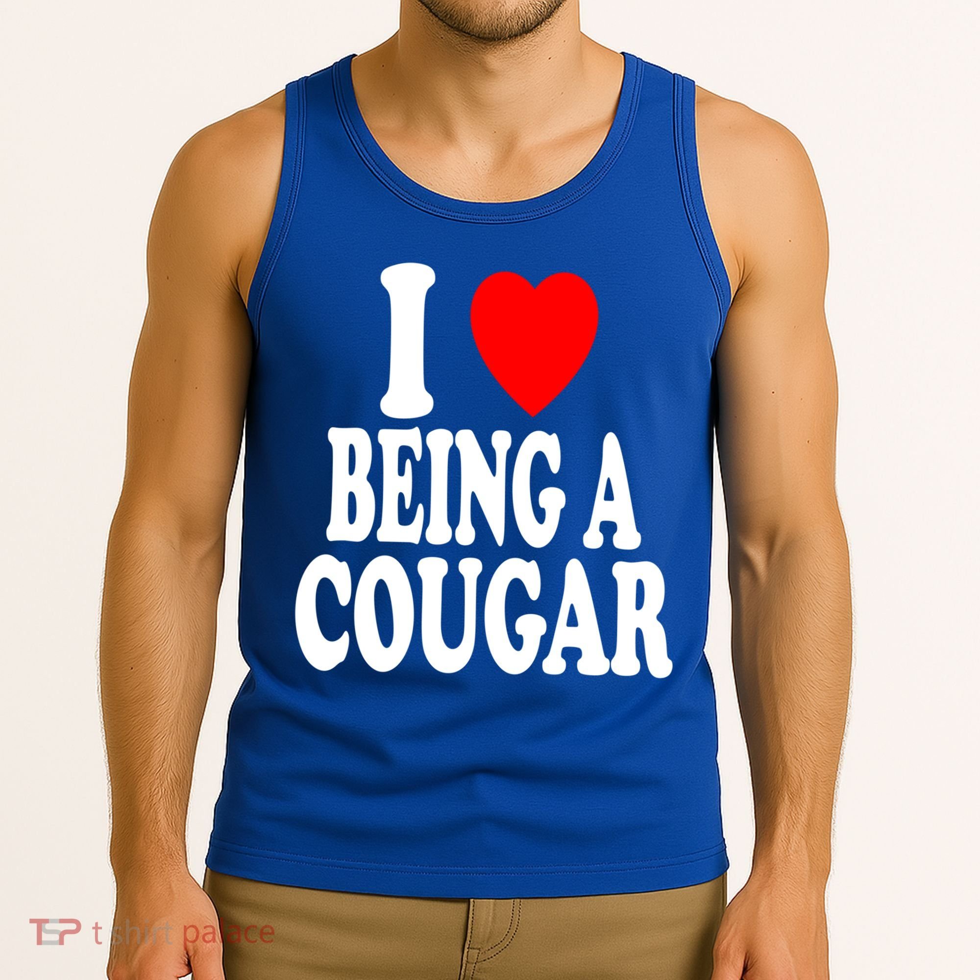 I Heart (Love) Being A Cougar Hot Older Gift Tank Top
