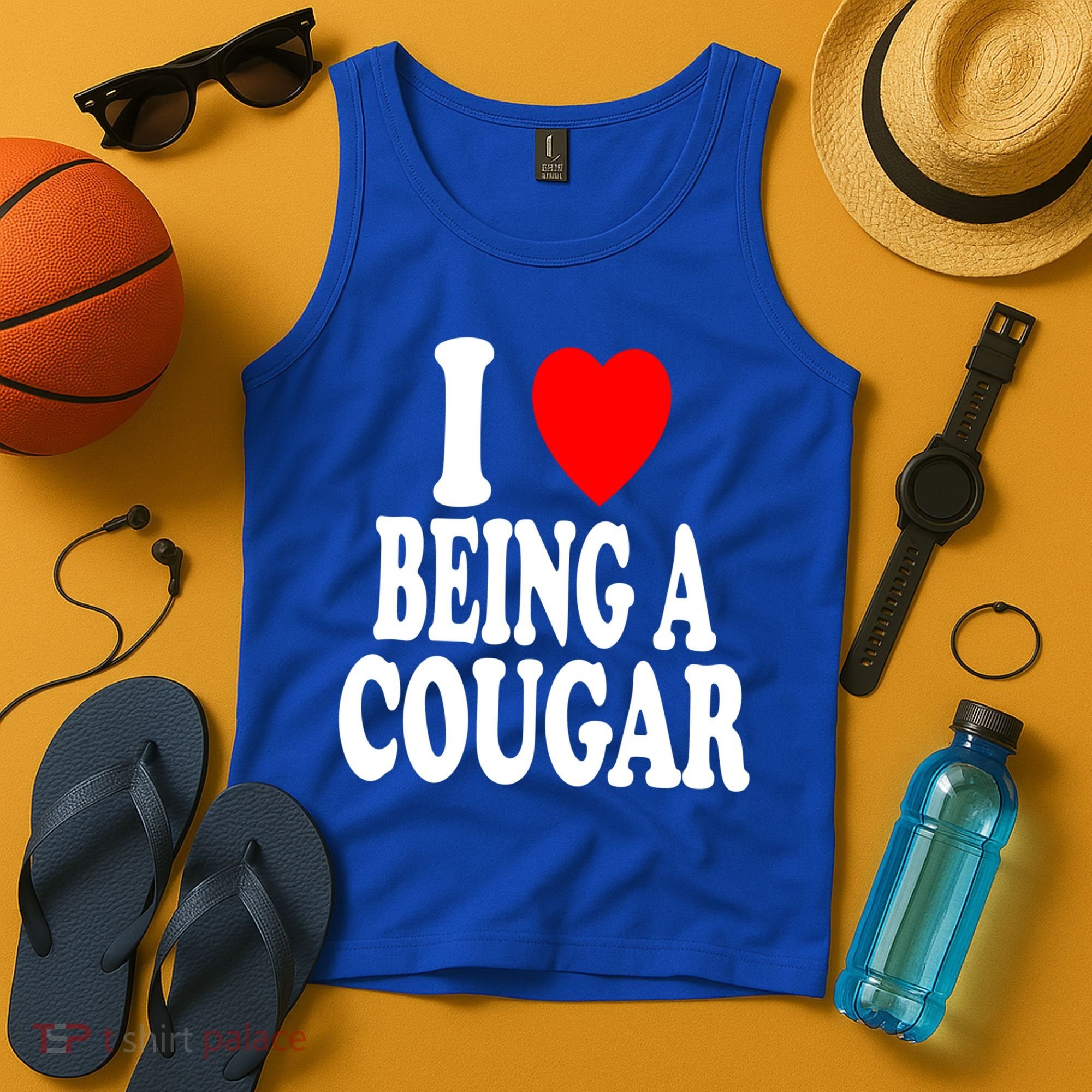 I Heart (Love) Being A Cougar Hot Older Gift Tank Top