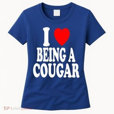 I Heart (Love) Being A Cougar Hot Older Gift Women's T-Shirt