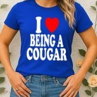 I Heart (Love) Being A Cougar Hot Older Gift Women's T-Shirt thumb 2