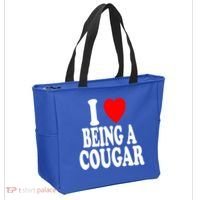 I Heart (Love) Being A Cougar Hot Older Gift Tote Bag thumb 2