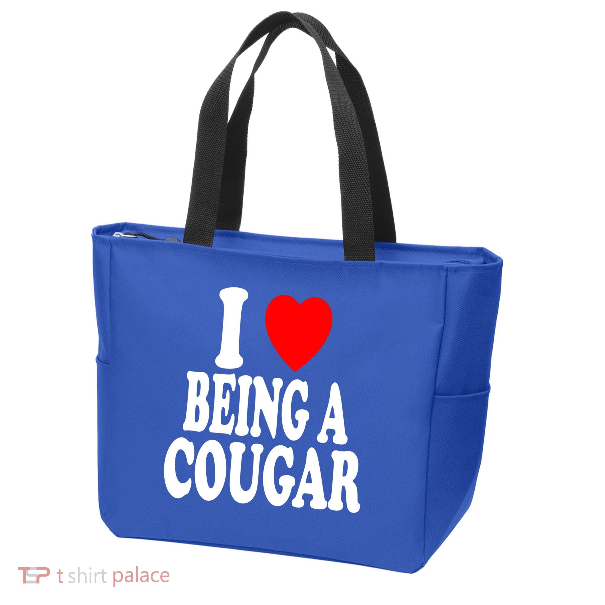 I Heart (Love) Being A Cougar Hot Older Gift Tote Bag