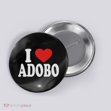 I Heart Love Adobo Button