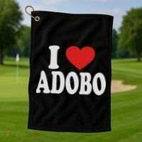 I Heart Love Adobo Golf Towel thumb 1
