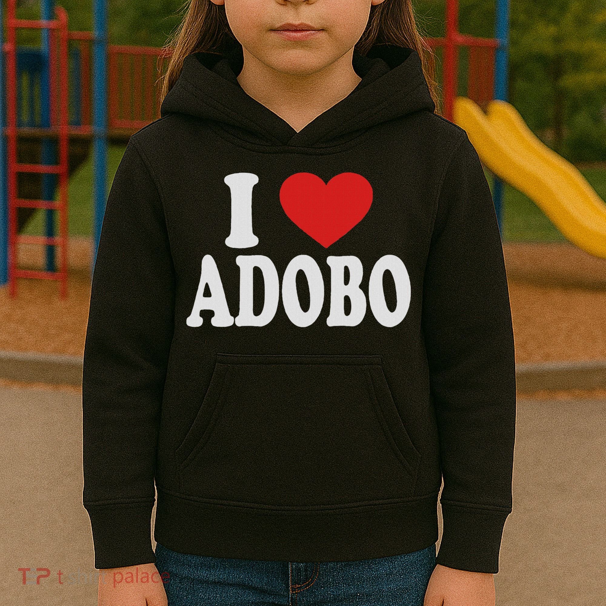 I Heart Love Adobo Kids Hoodie