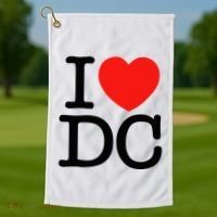 I Heart Love Washington Wa Dc Golf Towel thumb 1