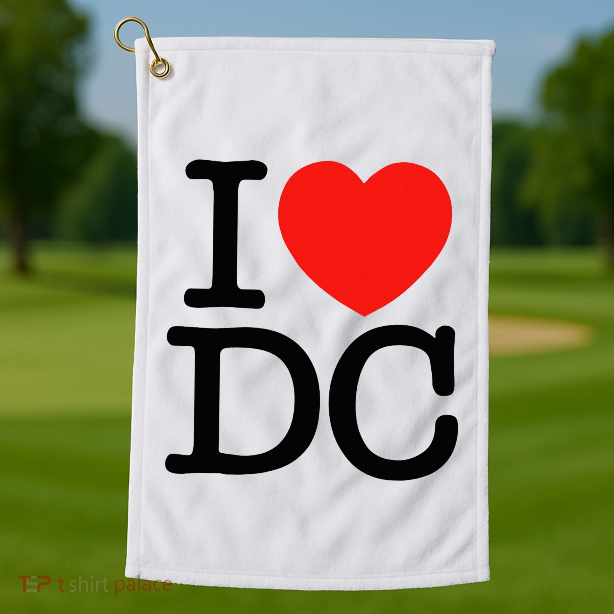 I Heart Love Washington Wa Dc Golf Towel