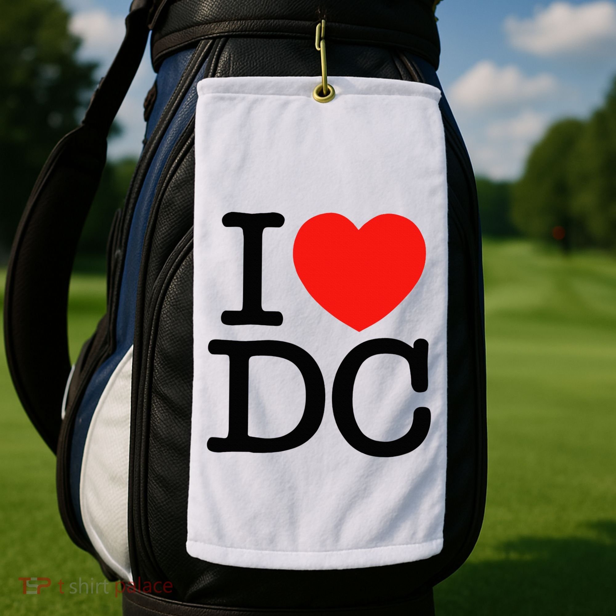 I Heart Love Washington Wa Dc Golf Towel