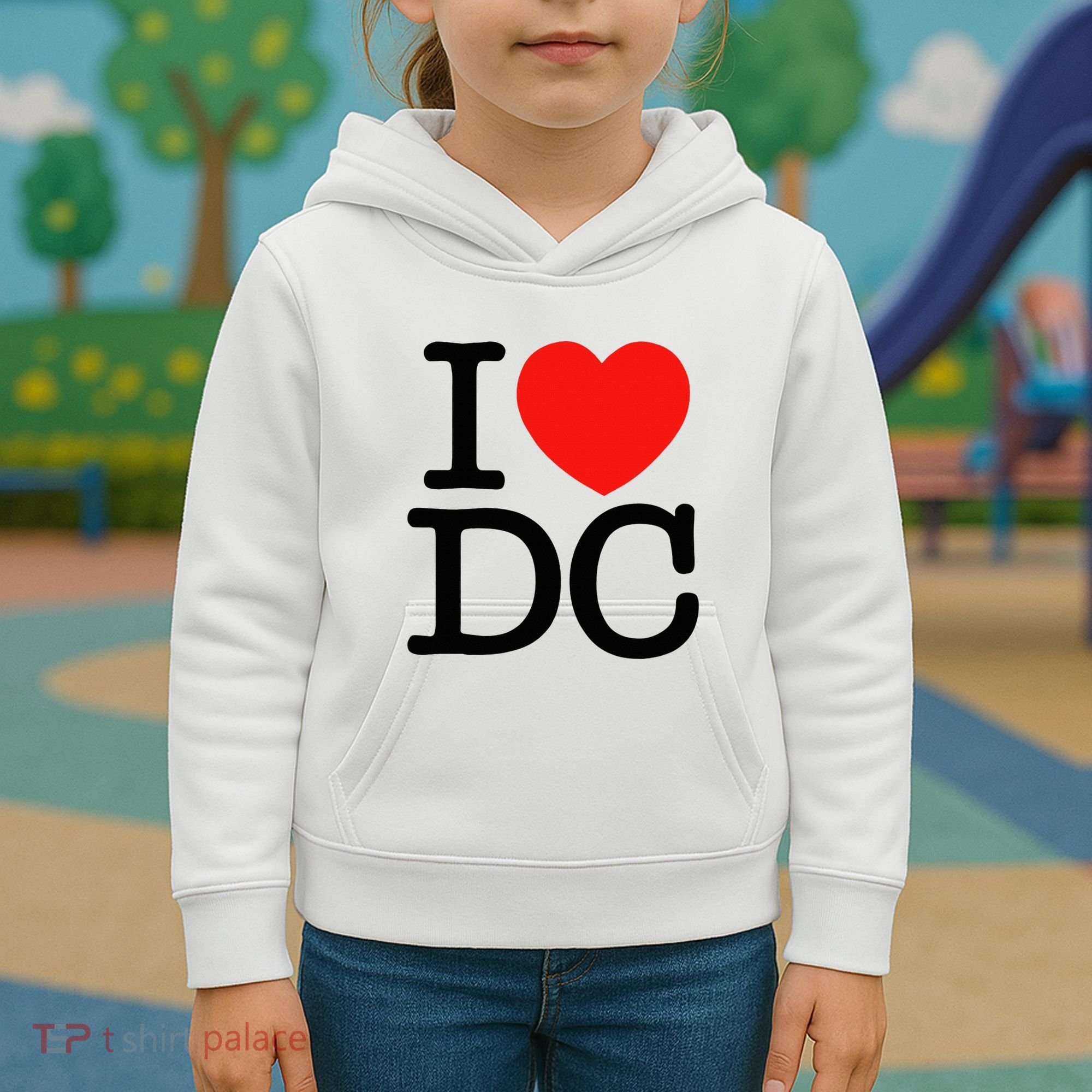 I Heart Love Washington Wa Dc Kids Hoodie