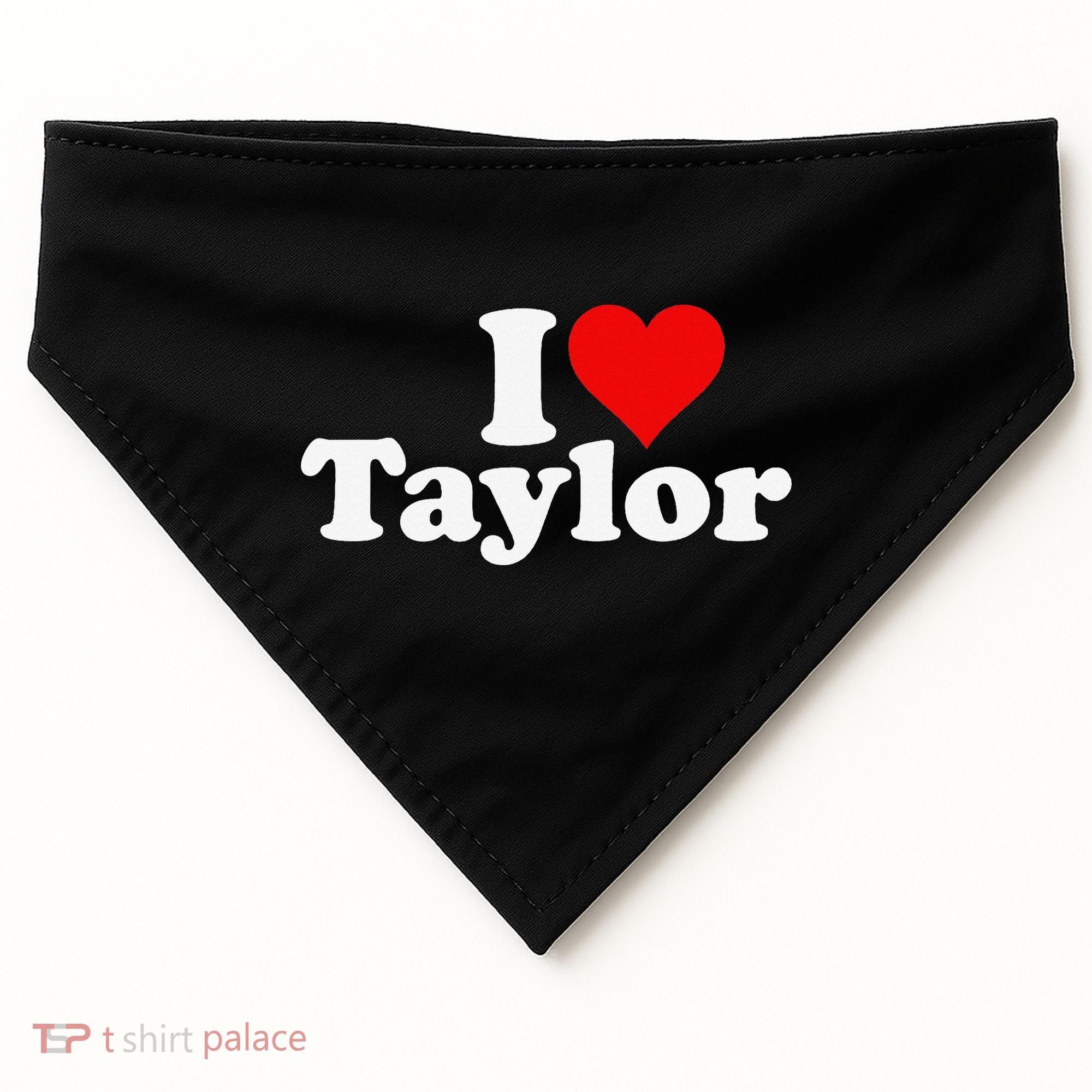 I HEART LOVE TAYLOR USA-Made Doggie Bandana