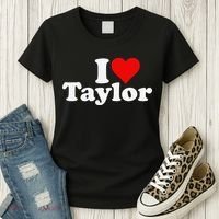 I HEART LOVE TAYLOR Women's T-Shirt thumb 3