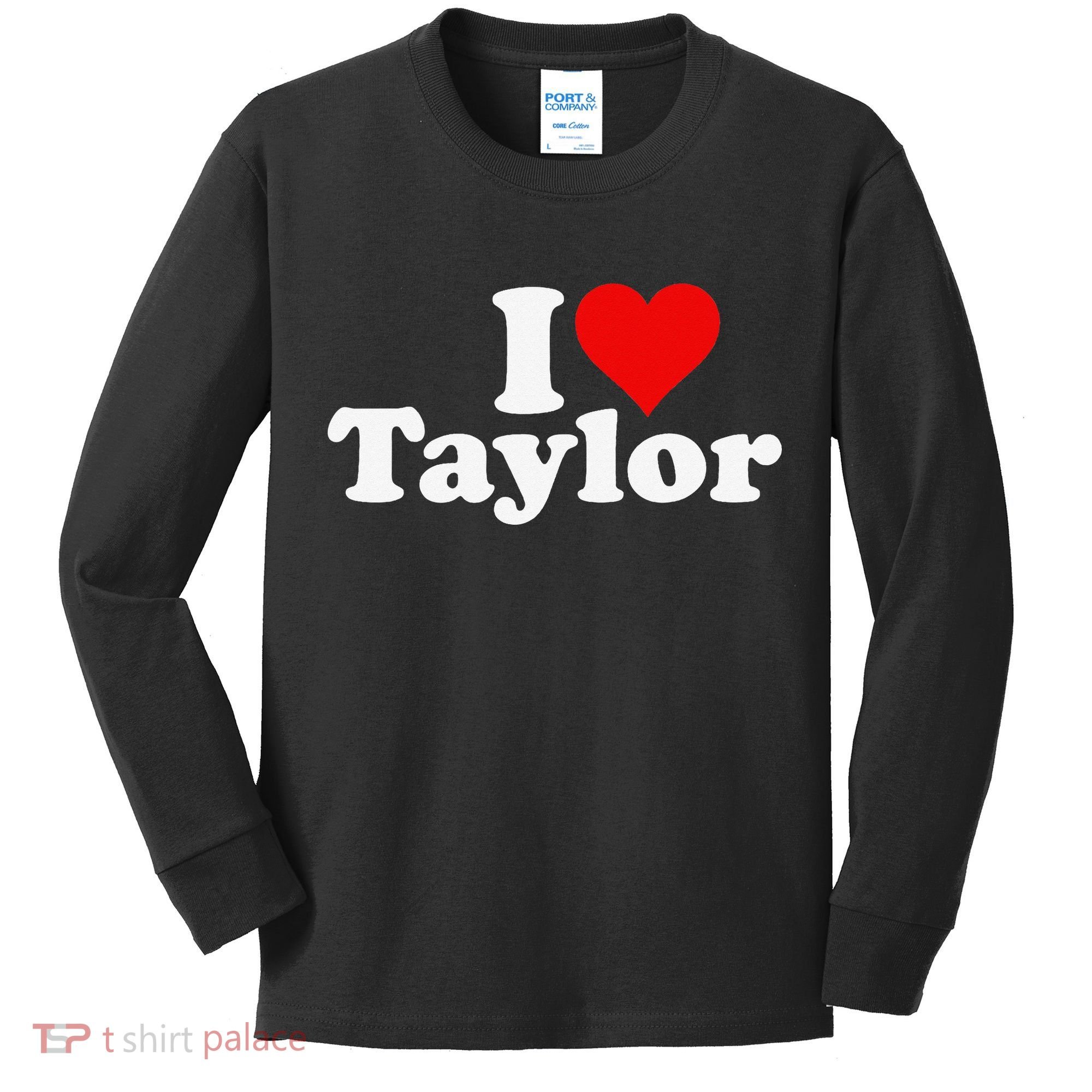 I HEART LOVE TAYLOR Kids Long Sleeve Shirt