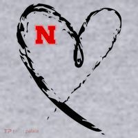 I Heart Love Nebraska Football Women's Racerback Cropped Tank thumb 2