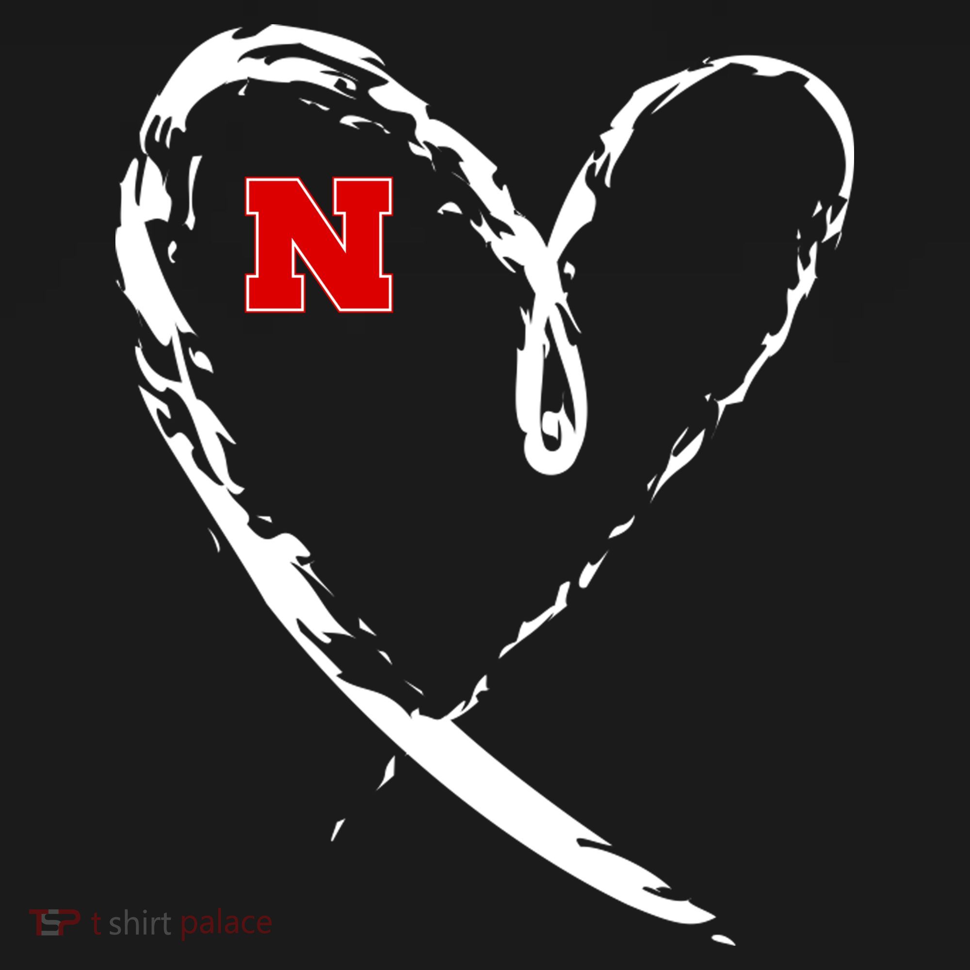 I Heart Love Nebraska Football Apron
