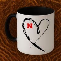 I Heart Love Nebraska Football Coffee Mug thumb 2