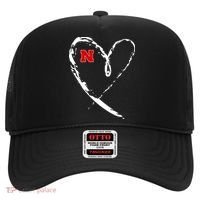 I Heart Love Nebraska Football Hat thumb 0