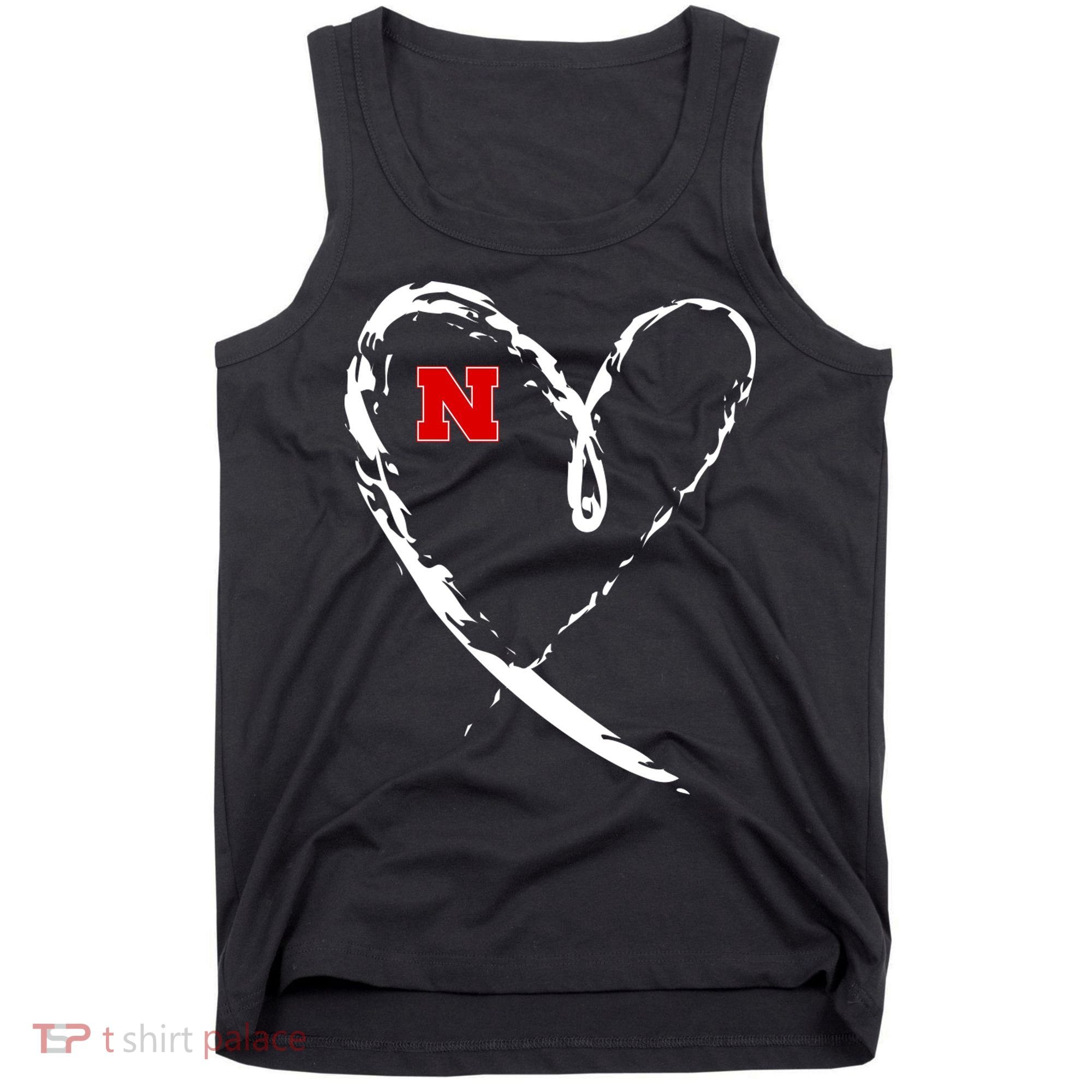 I Heart Love Nebraska Football Tank Top