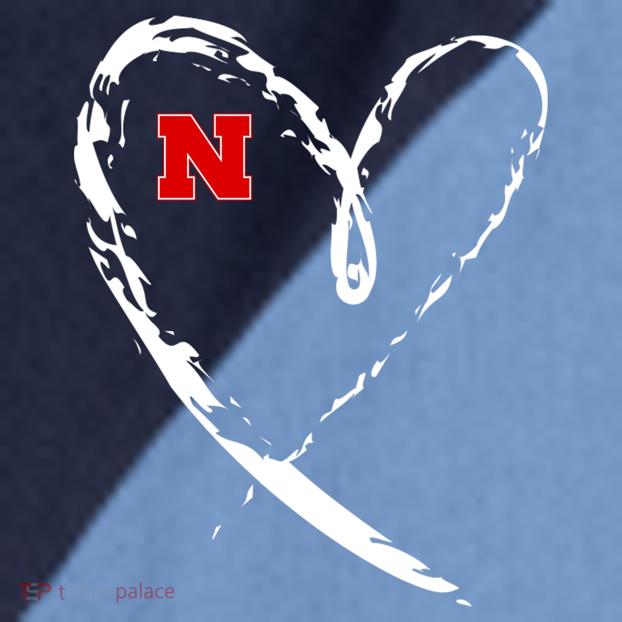 I Heart Love Nebraska Football Raglan Baseball Sleeve Shirt