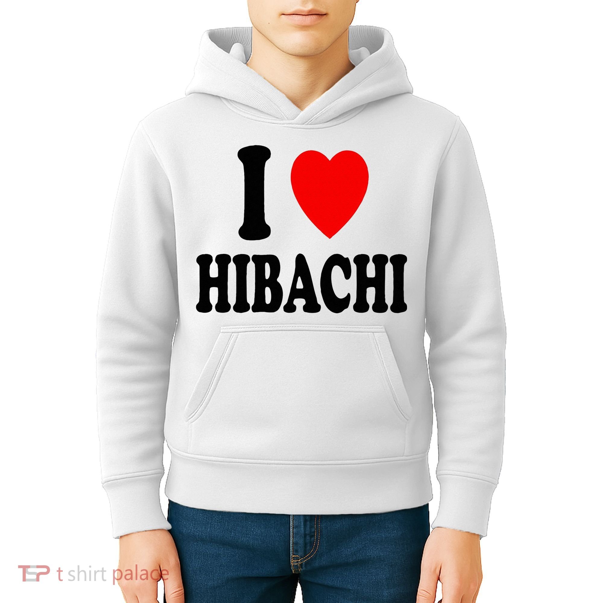 I Heart (Love) Hibachi Japanese Grilling Griddle Restaurant Kids Hoodie