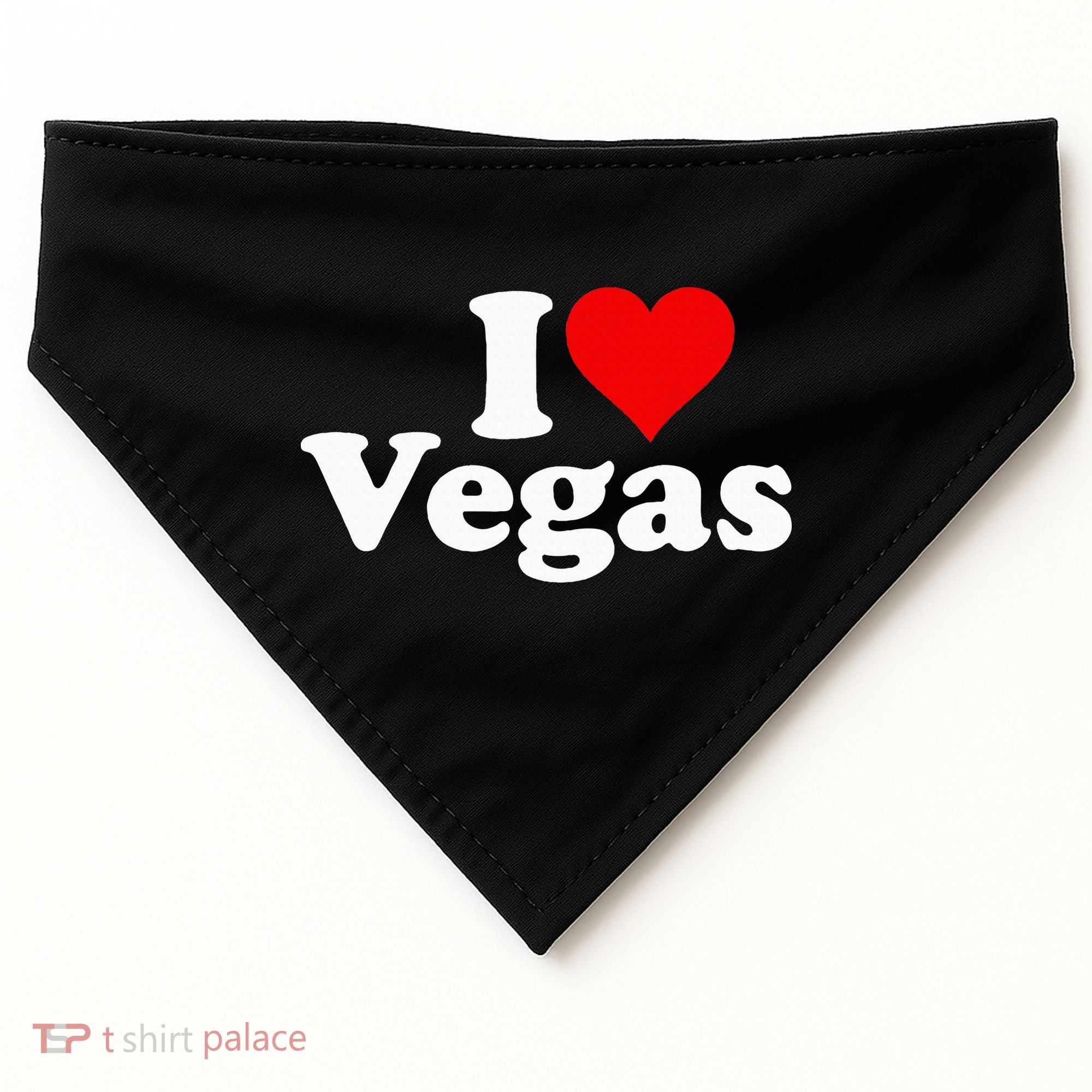 I Heart Love Las Vegas Nevada USA-Made Doggie Bandana