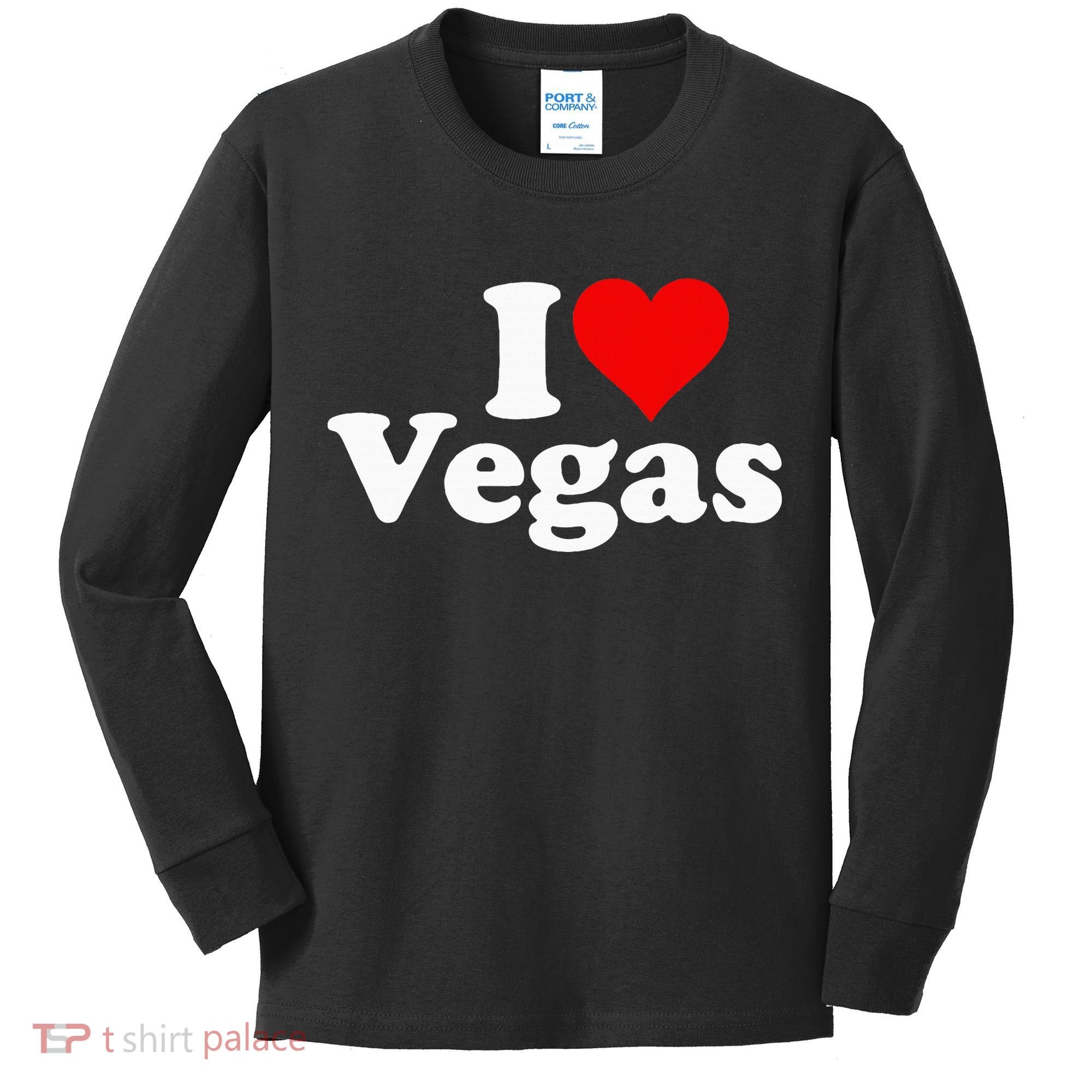 I Heart Love Las Vegas Nevada Kids Long Sleeve Shirt