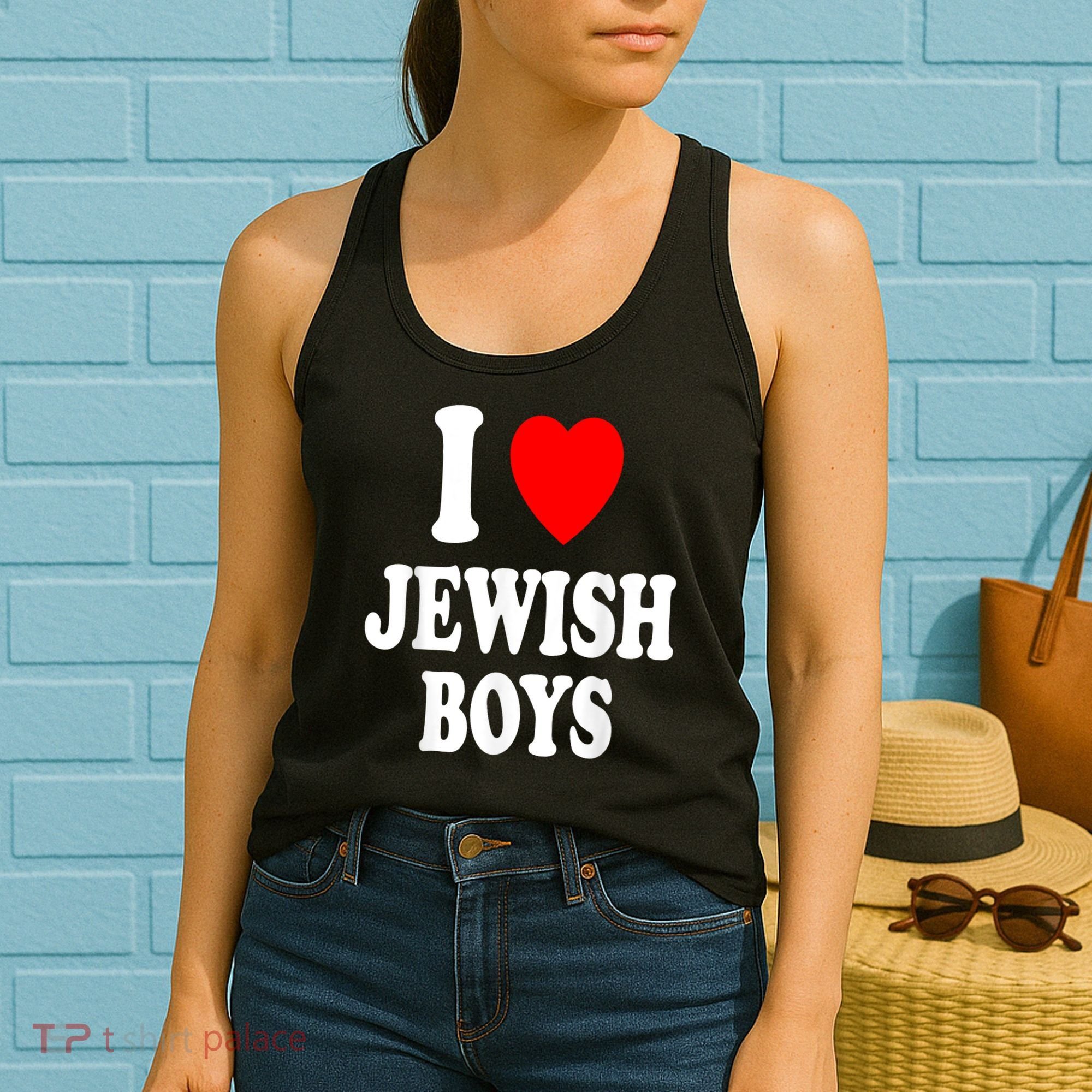 I Heart (Love) Jewish Boy_S Hebrew Israel Attraction Women's Tank Top
