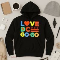 I Heart Love DC Washington D.C I Love Go Go Graphics Hoodie thumb 3