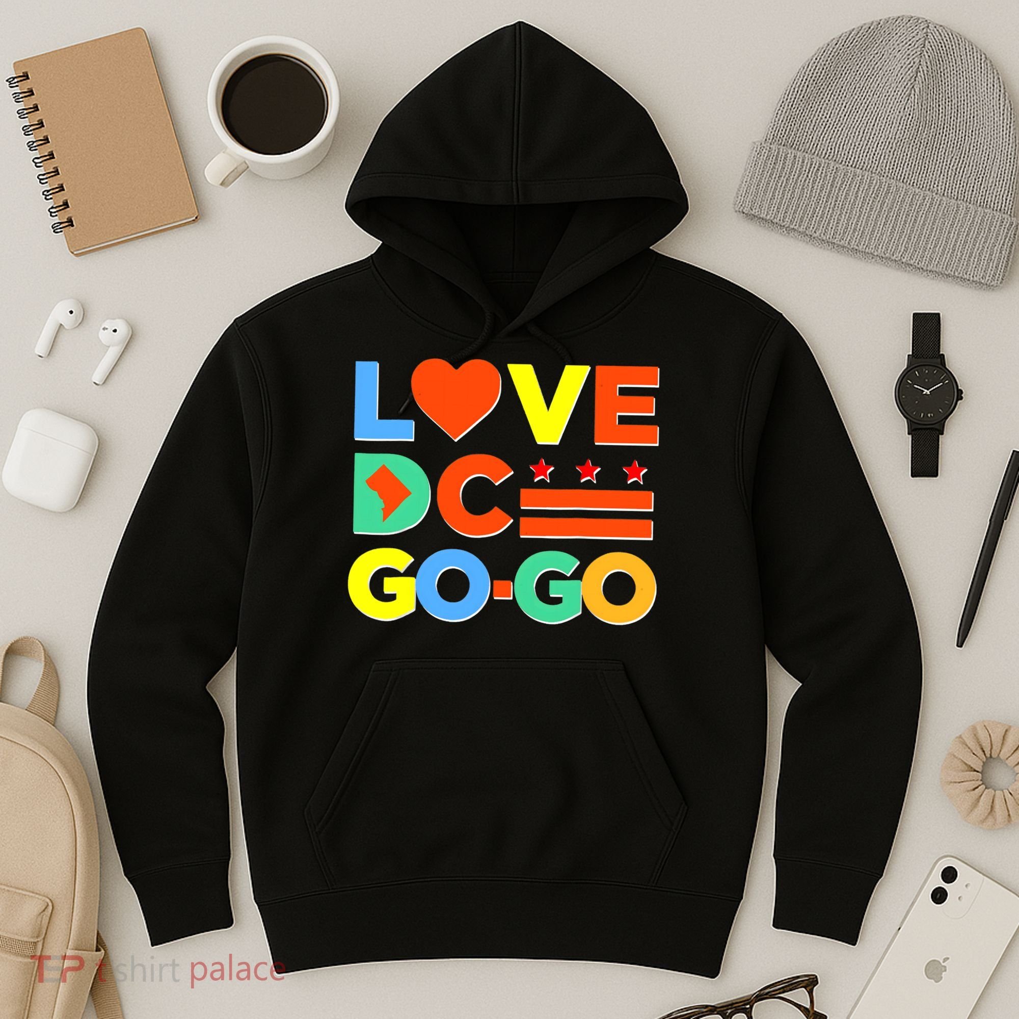 I Heart Love DC Washington D.C I Love Go Go Graphics Hoodie