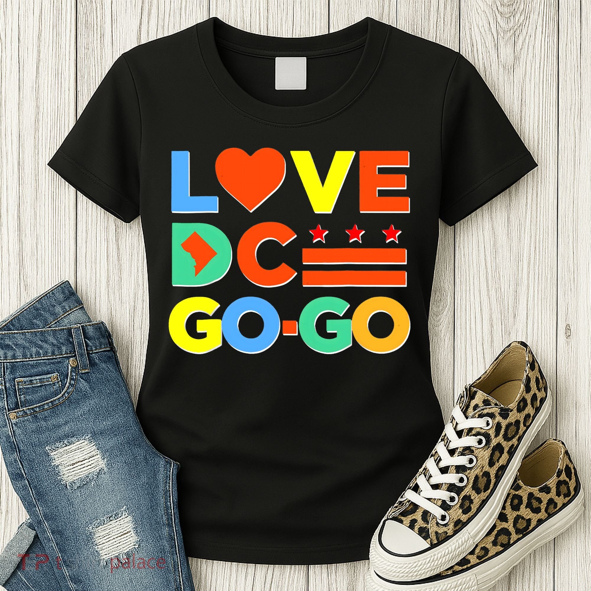 I Heart Love DC Washington D.C I Love Go Go Graphics Women's T-Shirt
