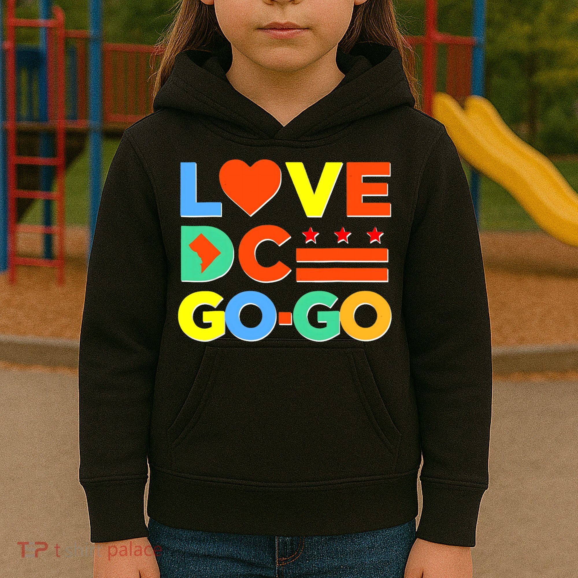 I Heart Love DC Washington D.C I Love Go Go Graphics Kids Hoodie