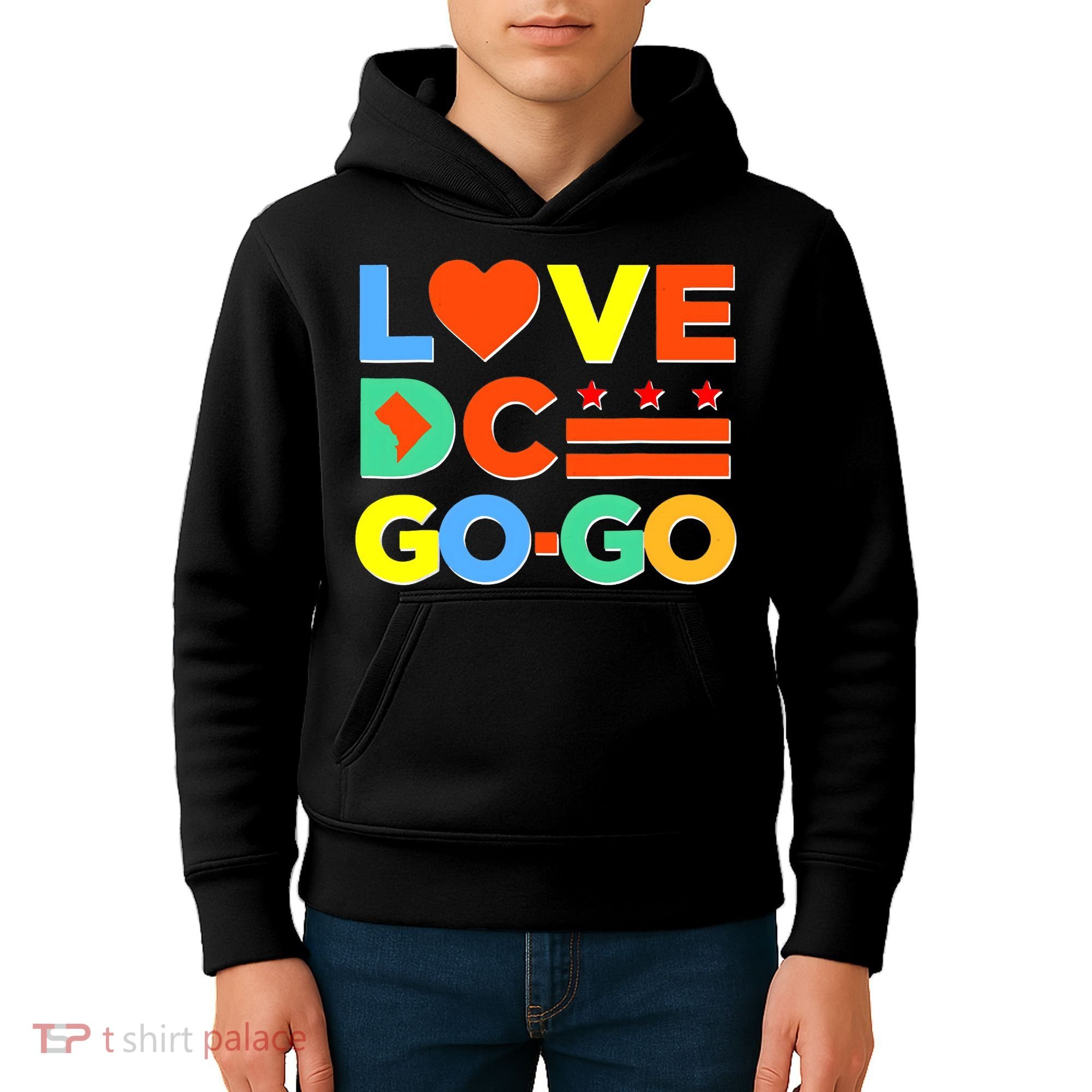 I Heart Love DC Washington D.C I Love Go Go Graphics Kids Hoodie