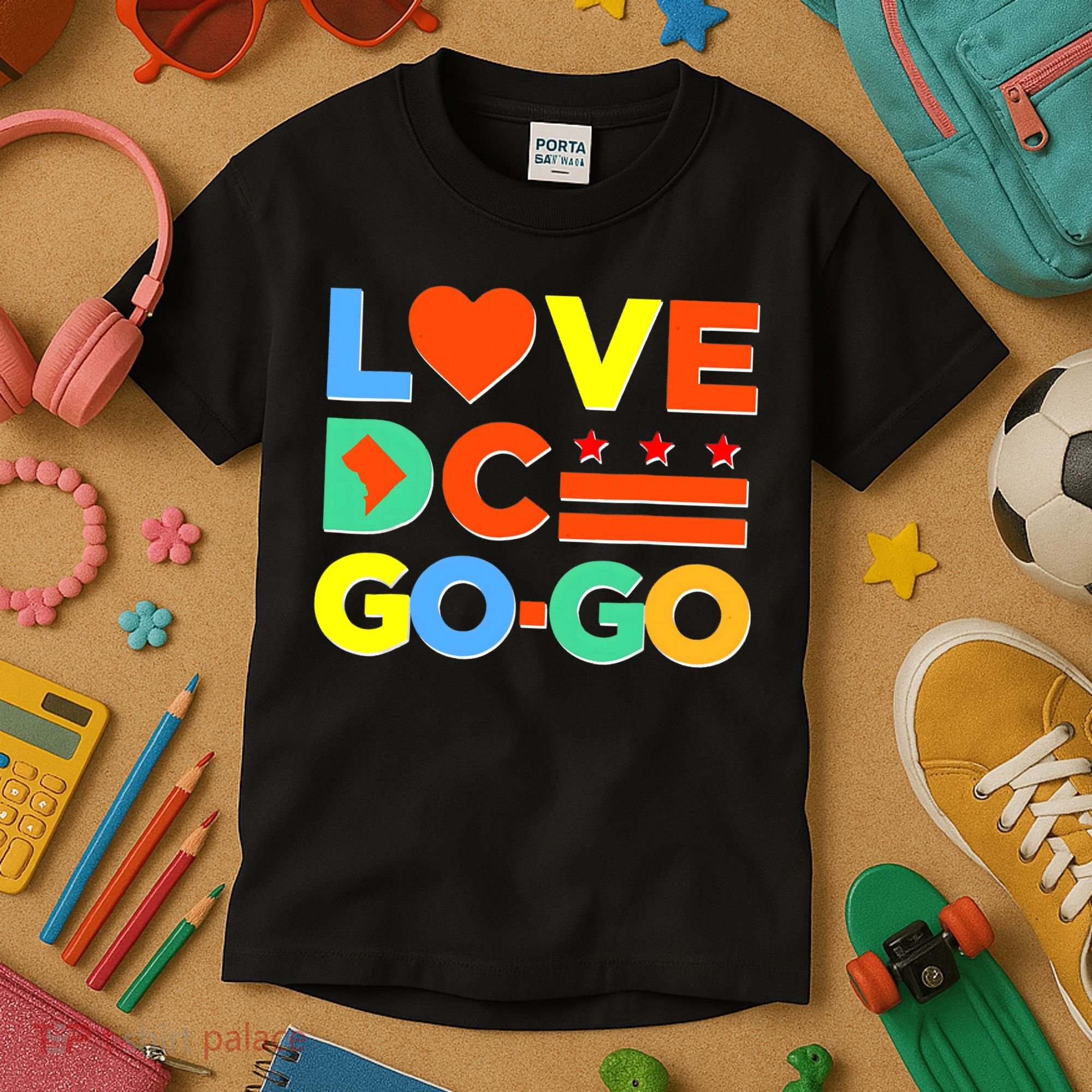 I Heart Love DC Washington D.C I Love Go Go Graphics Kids T-Shirt