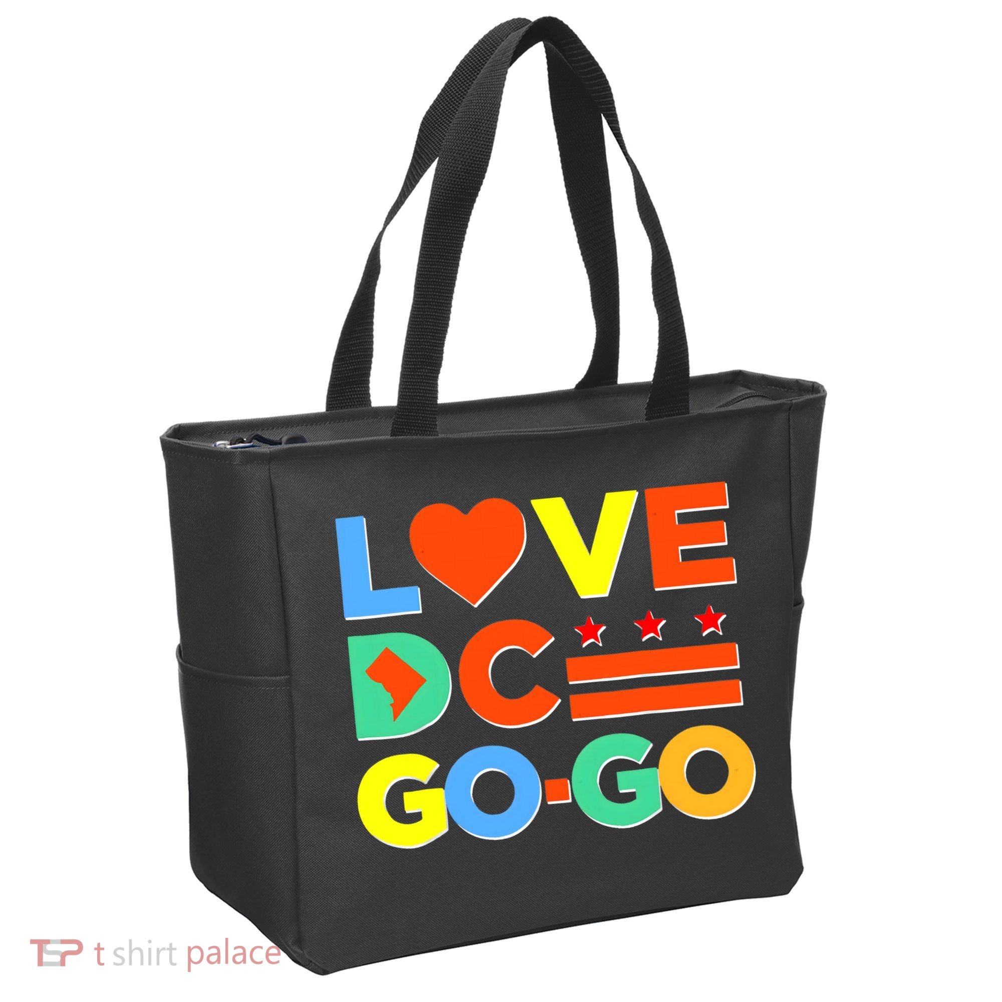 I Heart Love DC Washington D.C I Love Go Go Graphics Tote Bag