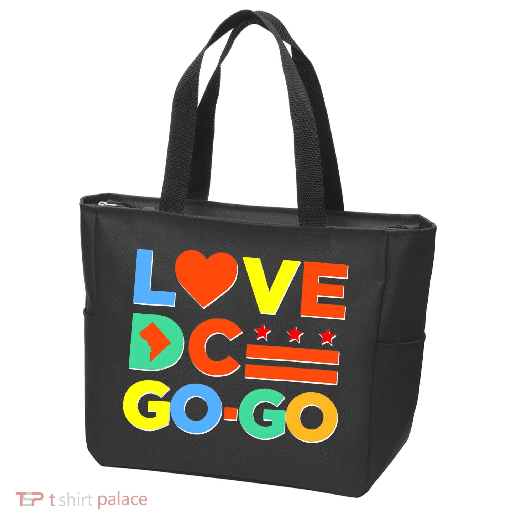 I Heart Love DC Washington D.C I Love Go Go Graphics Tote Bag