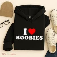 I Heart Love Boobies Hoodie thumb 4