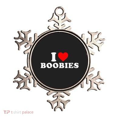 I Heart Love Boobies Ornament