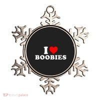 I Heart Love Boobies Ornament thumb 0