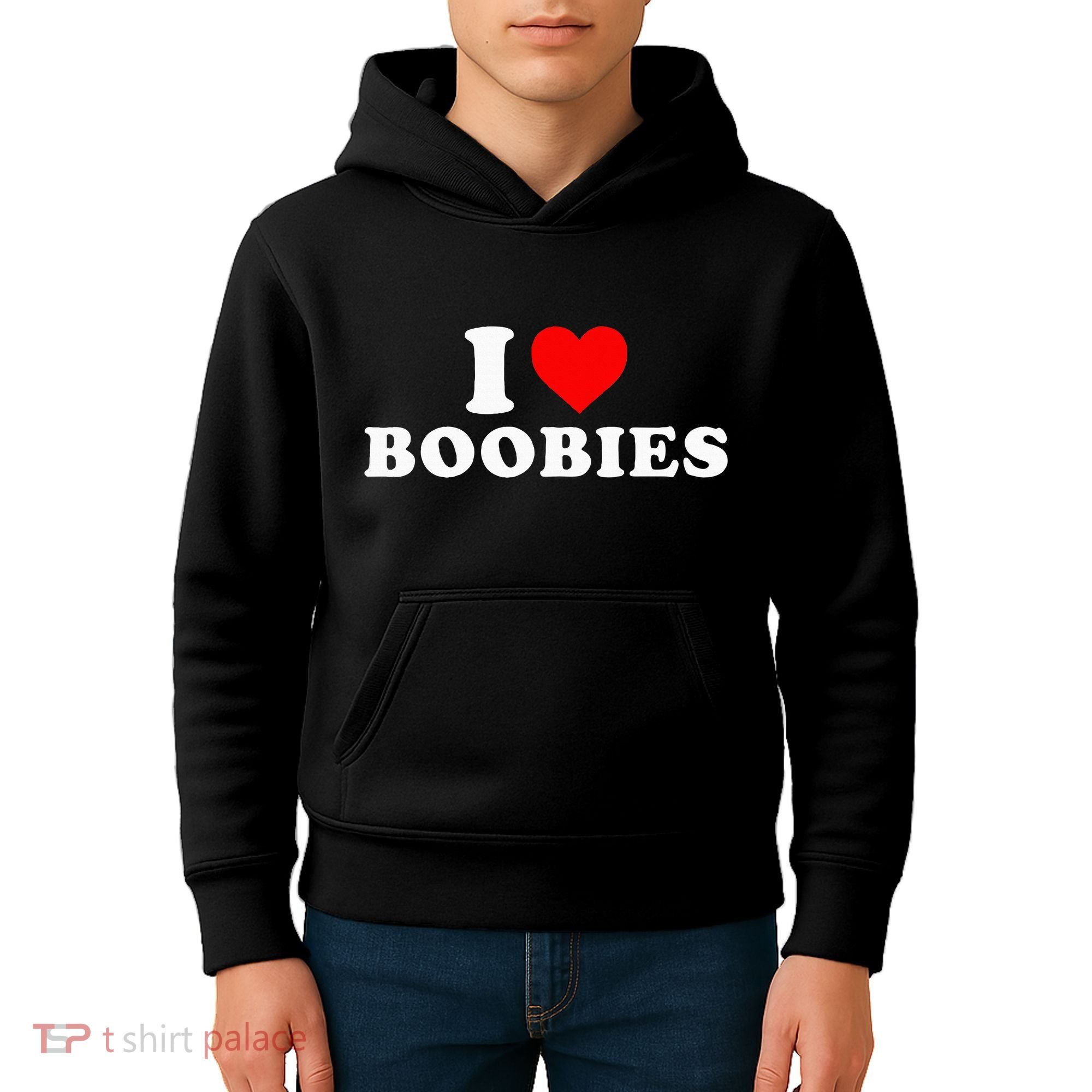 I Heart Love Boobies Kids Hoodie