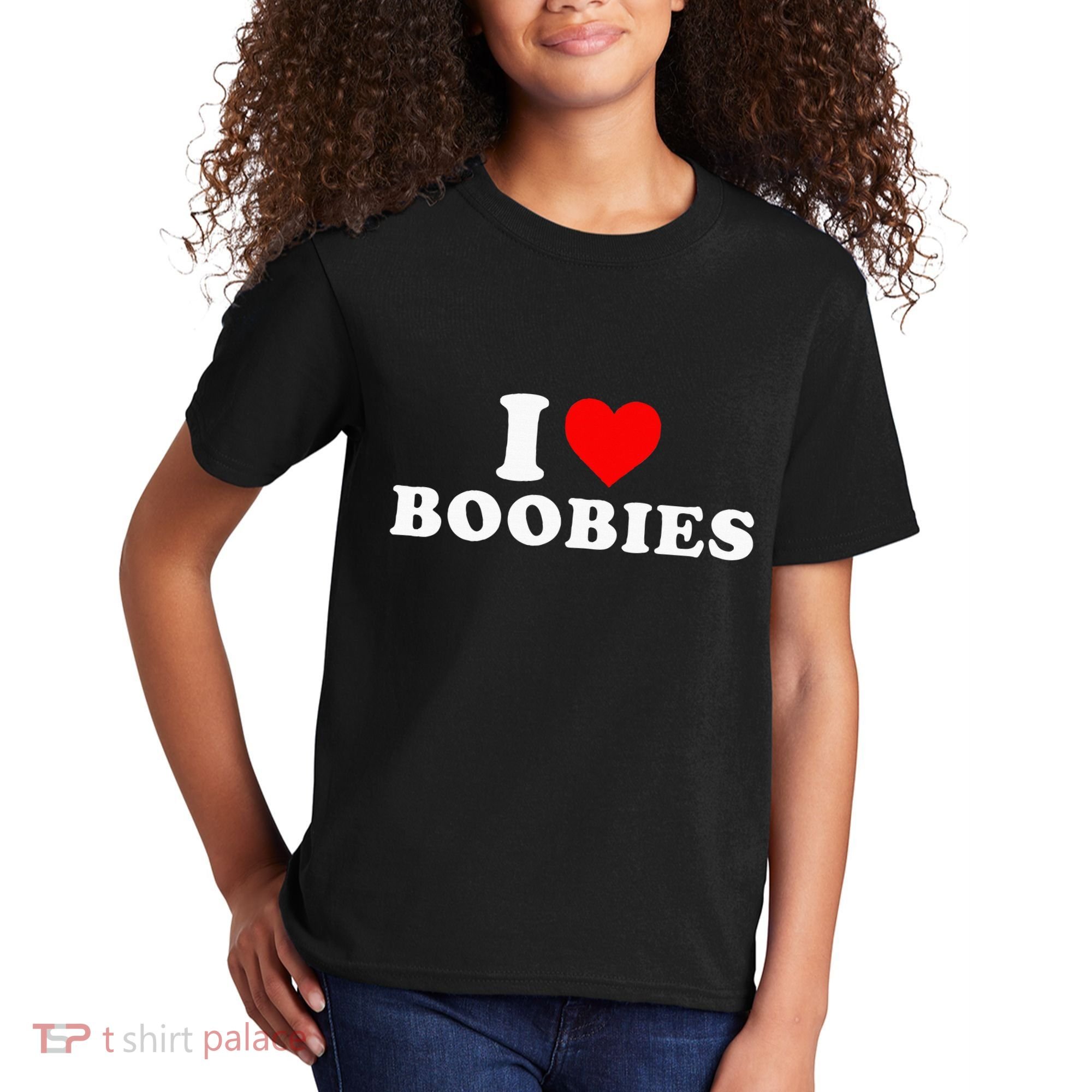 I Heart Love Boobies Kids T-Shirt