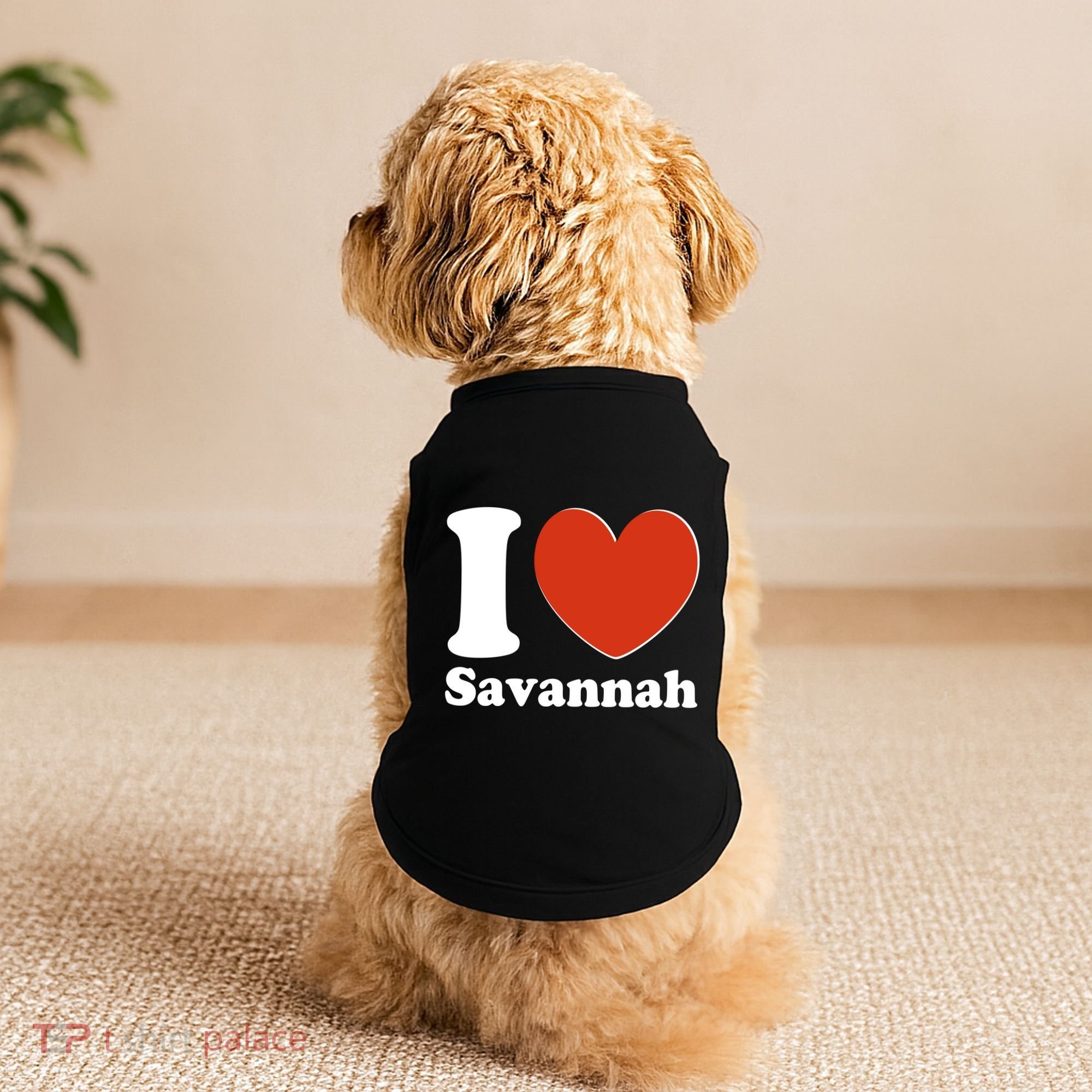 I Heart Love Savannah Doggie Tank