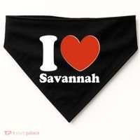 I Heart Love Savannah USA-Made Doggie Bandana thumb 0